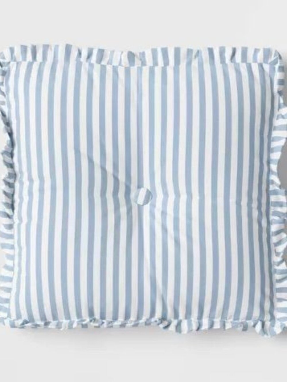 Oversized Square Stripe Pillow with Ruffle Trim Blue White - Threshold, Target